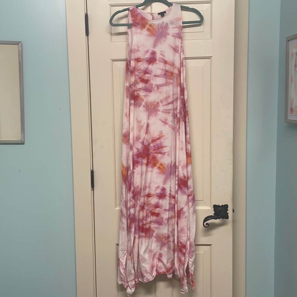 Ann Taylor Tie Dye Sleeveless Maxi Dress